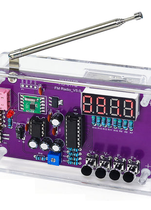 Upgraded FM Radio RDA5807 Diy Kit Electronic Adjustable 87-108MHz Display New Soldering Practice DIY Electronic Components Kit DIY Electronic Kit