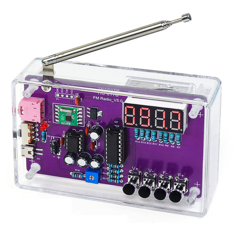 Upgraded FM Radio RDA5807 Diy Kit Electronic Adjustable 87-108MHz Display New Soldering Practice DIY Electronic Components Kit DIY Electronic Kit