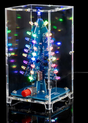 DIY Electronic Kit Colourful Christmas Tree LED Diy Soldering Kit Project With Shell DC 5V USB Power Supply DIY Electronic Kit