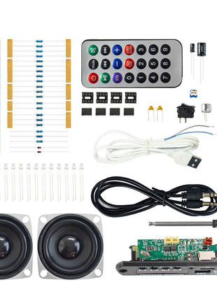 Nuevo kit de altavoz Bluetooth DIY con radio FM 87.5-108MHZ Kit electrónico de práctica de soldadura DIY Montaje de soldadura Disco TF U Kit electrónico DIY