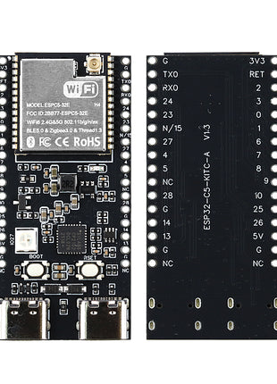 CP2102 ESP-32 C5 Placa de desarrollo Módulo WiFi de doble frecuencia 2.4G y 5GHz ESP32-C5-DevKitC-1 Flash de 4MB Módulo electrónico de antena extendida WIFI6