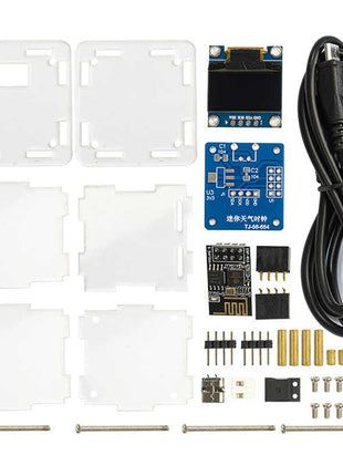 ESP8266 MINI Reloj Meteorológico WIFI Reloj Digital Kit de Soldadura DIY Estación Meteorológica Multifuncional Electrónica Kit Electrónico DIY