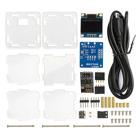 ESP8266 MINI Reloj Meteorológico WIFI Reloj Digital Kit de Soldadura DIY Estación Meteorológica Multifuncional Electrónica Kit Electrónico DIY