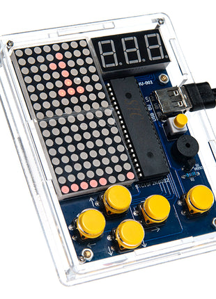 DIY Pixel Game Maker Kit Electronics DIY Soldering Project Practice Solder Learning Assembly with Shell 3X Battery Box DIY Electronic Kit