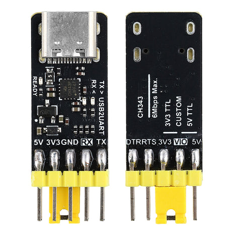 CH343P Type-C USB to TTL Serial Port Module 6Mbps High Speed UART Converter Electronic Module