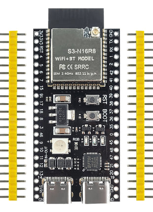 Placa de desarrollo ESP32-S3 con módulo WiFi BT IPEX 2.4G MCU ESP32-S3WROOM1 N16R8 44 pines Tipo-C Módulo electrónico ESP32-S3