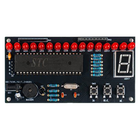 Adjustable Speed LED Music Flowing Light DIY Electronic Kit Multi Form Adjustable STC89C52RC PCB Soldering DIY Practice Kit DC5V DIY Electronic Kit