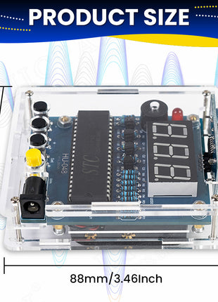 DIY Ultrasonic Ranging Electronic Kit STC with LED Measuring Distance 0-4M Radar Alarm DIY Soldering Project Practice Solder DIY Electronic Kit