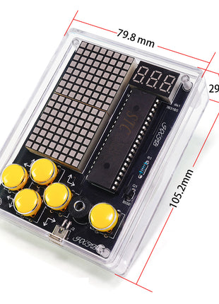 DIY Upgraded Pixel Game Console Electronic Kit Red LED Dot Matrix Digital Tube Display Soldering Practice Kit Adjustable USB 5V DIY Electronic Kit