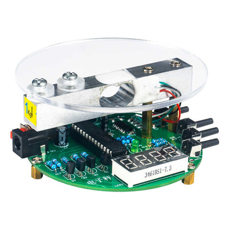 Kit DIY de báscula electrónica con capacidad de pesaje de 1 kg, kit de práctica de soldadura para microcontrolador 51 con pantalla de tubo digital, chip HX711, kit electrónico DIY de 5 V