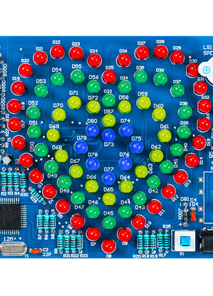 DIY 4-Layer LED Heart-Shaped Stacked Flowing Lights Electronic Kit Multi-Form Flashing Light Double-Sided PCB Soldering DIY Kit