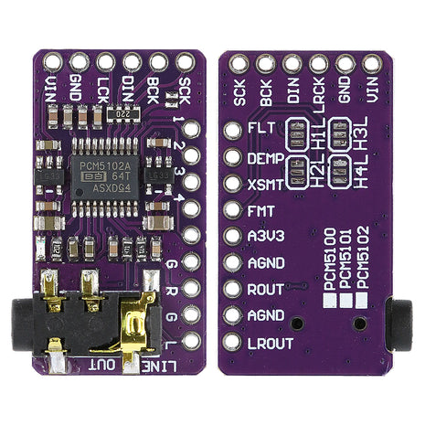PCM5102 Stereo Audio DAC Decoder Board, I2S IIS Microcontroller Audio Module Electronic Module