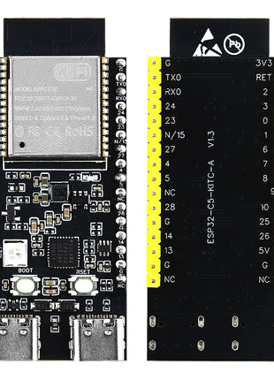 CP2102 ESP-32 C5 Development Board Dual-frequency 2.4G 5GHz WiFi Module ESP-32-C5-DevKitC-1 N4 4MB Flash WIFI6 32PIN TYPE-C Electronic Module