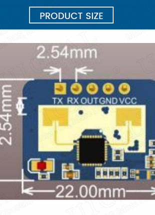 LD2410C 24GHz Human Presence Sensor FMCW Wave Radar Induction Module Body Heartbeat Detection Sensors High Accuracy Electronic Module