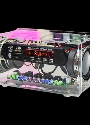 Kit de altavoz Bluetooth DIY con radio FM, proyecto de soldadura DIY, práctica de ensamblaje de soldadura, kit electrónico DIY, componente de altavoz de 2*3W, kit electrónico DIY