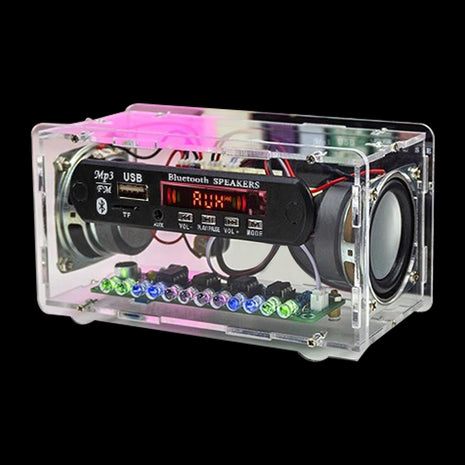 Kit de altavoz Bluetooth DIY con radio FM, proyecto de soldadura DIY, práctica de ensamblaje de soldadura, kit electrónico DIY, componente de altavoz de 2*3W, kit electrónico DIY