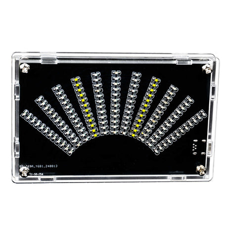 DIY Fan shaped Music Spectrum LED Rhythm Light Electronic Kit PCB SMD Component Soldering Kit MCU Audio Signal Conversion DC5V DIY Electronic Kit