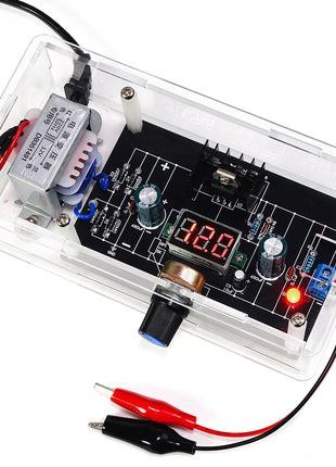 DIY Kit Electronic LM317 Adjustable DC Regulated Voltage 110V 220V DIY Soldering Kit Digital Display Output Voltages 1.25V-12.5V DIY Electronic Kit