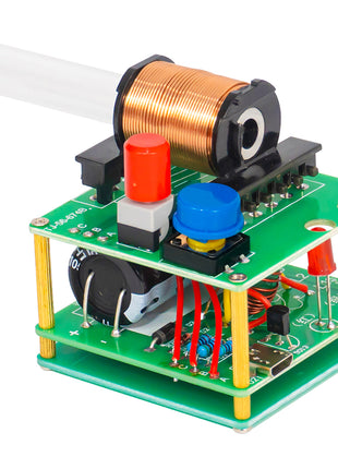 DIY Electronic Kit Mini Electromagnetic Gun 100V High Voltage DIY Soldering Build Kit Micro Interface Fast Charging DC5V DIY Electronic Kit