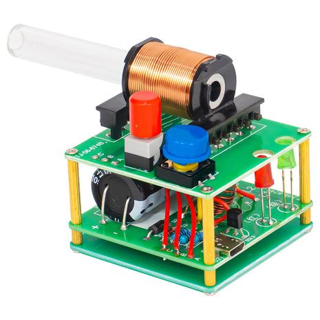 DIY Electronic Kit Mini Electromagnetic Gun 100V High Voltage DIY Soldering Build Kit Micro Interface Fast Charging DC5V DIY Electronic Kit
