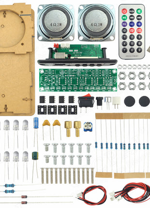Kit de altavoz Bluetooth DIY con radio FM, proyecto de soldadura DIY, práctica de ensamblaje de soldadura, kit electrónico DIY, componente de altavoz de 2*3W, kit electrónico DIY