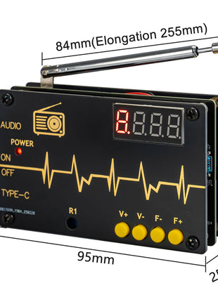 DIY Electronic Kit RDA5807M FM Radio 87-180MHz with Digital Tube Display STC15 Microcontroller Electronic Soldering Projects DIY Electronic Kit