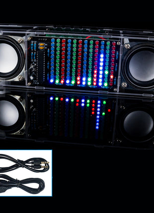 DIY Bluetooth Speaker Kit Electronic LED Music Spectrum MH-M18 Dual Channel Soldering Practice 3W Speaker 8002 Amplifier DC5V DIY Electronic Kit