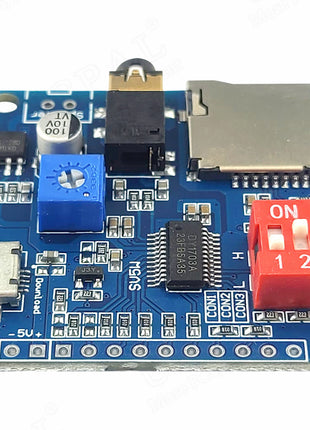 Voice Sound Module for Arduino MP3 Player Module UART I/O Trigger Class D Amplifier Board 5W 8M Storage SD/TF Card DY1703A Electronic Module