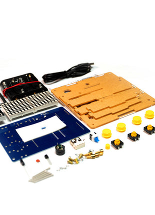 DIY Pixel Game Maker Kit Electronics DIY Soldering Project Practice Solder Learning Assembly with Shell 3X Battery Box DIY Electronic Kit