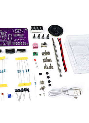 Upgraded FM Radio RDA5807 Diy Kit Electronic Adjustable 87-108MHz Display New Soldering Practice DIY Electronic Components Kit DIY Electronic Kit