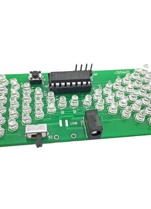DIY Kit Electronic Hourglass LED Light-Emitting Diode MCU STC15W201S PCB Soldering Practice Kit With Power Cord DC5V 4PIN DIY Electronic Kit