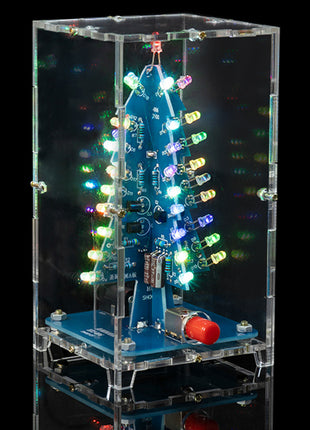 DIY Electronic Kit Colourful Christmas Tree LED Diy Soldering Kit Project With Shell DC 5V USB Power Supply DIY Electronic Kit