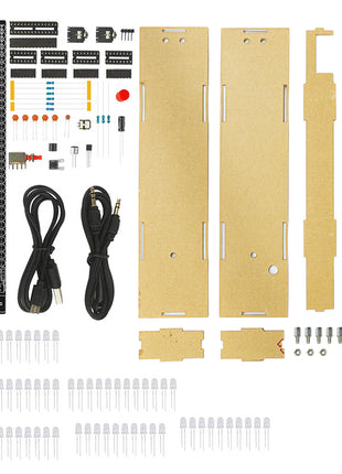 DIY Sound Control LED Music Spectrum Electronic Kit 32-Segment RGB 4 Spectral Effects DIY Soldering Practice USB Interface DC 5V DIY Electronic Kit