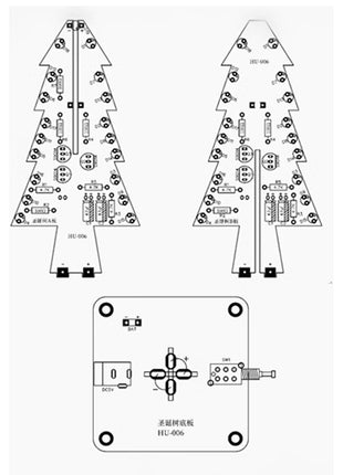 DIY Electronic Kit Colourful Christmas Tree LED Diy Soldering Kit Project With Shell DC 5V USB Power Supply DIY Electronic Kit