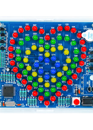 DIY 4-Layer LED Heart-Shaped Stacked Flowing Lights Electronic Kit Multi-Form Flashing Light Double-Sided PCB Soldering DIY Kit