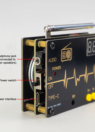 DIY Electronic Kit RDA5807M FM Radio 87-180MHz with Digital Tube Display STC15 Microcontroller Electronic Soldering Projects DIY Electronic Kit