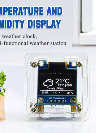 ESP8266 MINI Reloj Meteorológico WIFI Reloj Digital Kit de Soldadura DIY Estación Meteorológica Multifuncional Electrónica Kit Electrónico DIY