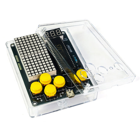 DIY Upgraded Pixel Game Console Electronic Kit Red LED Dot Matrix Digital Tube Display Soldering Practice Kit Adjustable USB 5V DIY Electronic Kit