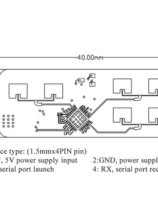 LD2450 24GHz Human Motion Trajectory Tracking Sensor FMCW Wave Radar Induction Module Target Positioning 6M ASCII Output Electronic Module
