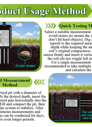 Soil Temperature Humidity Sensor Probe RS485 Output 0-5V 0-10V 4-20mA Analog Soil Moisture Detector Sensors IP68 Protection Sensor Module