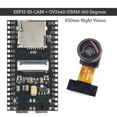 Placa de desarrollo ESP32-S3 Módulo Wifi BT 2.4G con micrófono Módulo de cámara OV2640 8MB PSRAM 16MB FLASH NUEVO ESP-32 S3 N16R8 CAM Módulo electrónico