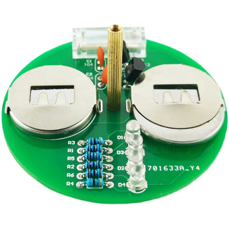 Kit de giroscopio LED de escritorio DIY Interruptor de vibración de triodo Kit de soldadura DIY de placa de circuito de batería CR2032 Alimentación DC6V Kit electrónico DIY