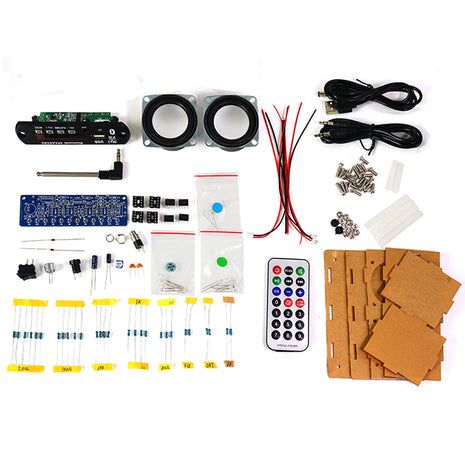 Kit de altavoz Bluetooth DIY con radio FM 87.5-108MHz, proyecto de soldadura DIY, kit electrónico de práctica, montaje de soldadura, disco U, TF, kit electrónico DIY