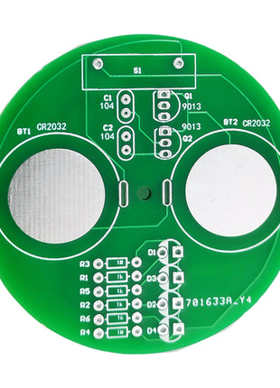 Kit de giroscopio LED de escritorio DIY Interruptor de vibración de triodo Kit de soldadura DIY de placa de circuito de batería CR2032 Alimentación DC6V Kit electrónico DIY