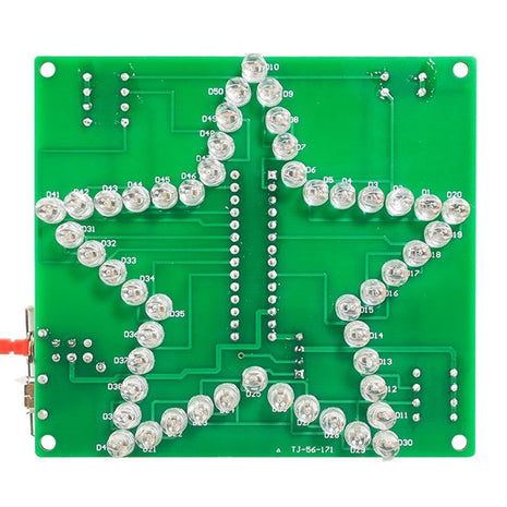 DIY LED Flow Light Electronic Kit RGB Colorful Pentagram DIY Soldering Practice Kit STC15W404S Dual Power Supply DC4.5V-5V DIY Electronic Kit