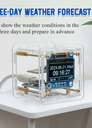 ESP8266 MINI Reloj Meteorológico WIFI Reloj Digital Kit de Soldadura DIY Estación Meteorológica Multifuncional Electrónica Kit Electrónico DIY