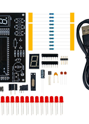 Adjustable Speed LED Music Flowing Light DIY Electronic Kit Multi Form Adjustable STC89C52RC PCB Soldering DIY Practice Kit DC5V DIY Electronic Kit