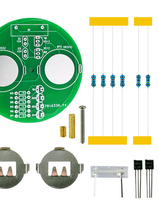 Kit de giroscopio LED de escritorio DIY Interruptor de vibración de triodo Kit de soldadura DIY de placa de circuito de batería CR2032 Alimentación DC6V Kit electrónico DIY