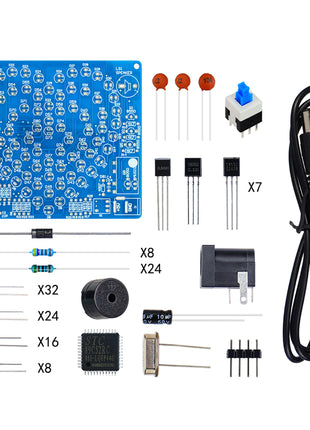 DIY 4-Layer LED Heart-Shaped Stacked Flowing Lights Electronic Kit Multi-Form Flashing Light Double-Sided PCB Soldering DIY Kit
