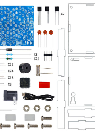 DIY 4-Layer LED Heart-Shaped Stacked Flowing Lights Electronic Kit Multi-Form Flashing Light Double-Sided PCB Soldering DIY Kit